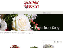Tablet Screenshot of fairhillflorist.com